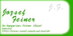 jozsef feiner business card