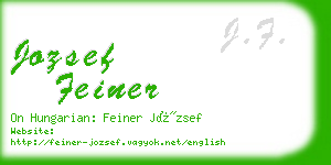 jozsef feiner business card